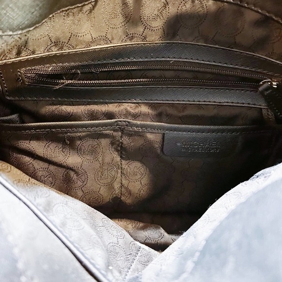 Michael Kors Hamilton Tote Bag Black Leather Gold - Picture 11 of 12